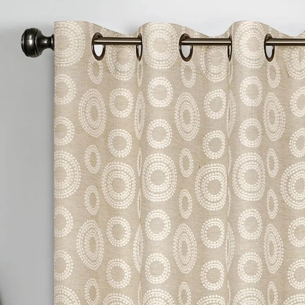 Achim Home Furnishing Constellation Jacquard Groomet Window Curtain Panel,